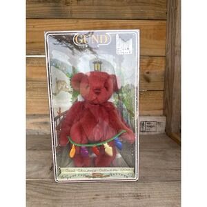 Vtg Gund Christmas Collection 1999 Red Yulebeary String Lights Stuffed Animal 8"